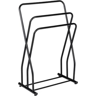 WENKO Vrijstaande Handdoekhouder Granelli zwart 52x80cm - Handdoekrek - Handdoekenrek - Handdoekstang vrijstaand