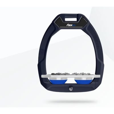 Veiligheidseisen voor paardrijden Plat Ultra Grip Aluminium/Grijs/Blauw Flex-On Safe-On