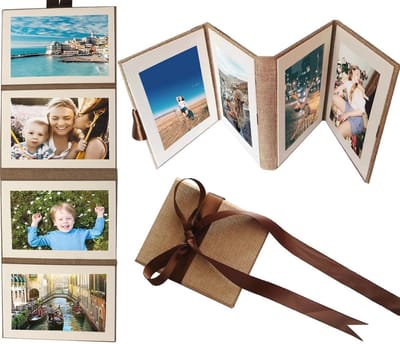 Fotoalbum met witte pagina's voor herinneringen en creatieve projecten