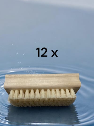 Set van 12 Houten Nagelborstels – 95x38 mm – Duurzaam en Compact – Geschikt voor Manicure & Reiniging