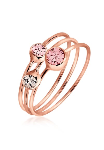 Elli - Ring - Dames Engagement Motief Elegant met Kristallen in 925 Sterling Zilver - Dames