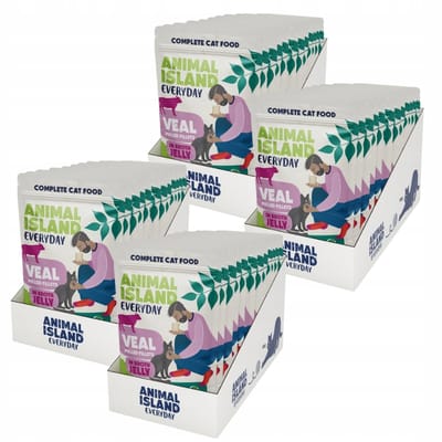 Animal Island Nieuw Jelly Everyday - Natvoer - Kalfsfiletjes - Gelei - 48x85g