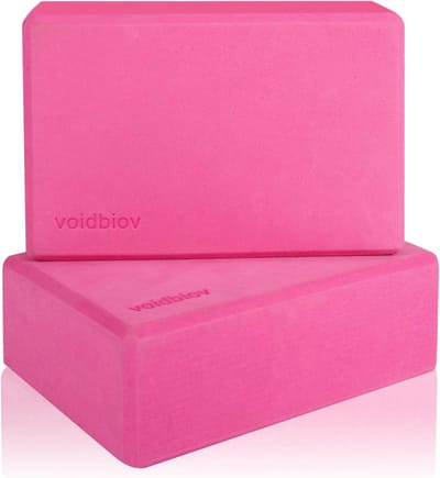 Yogablokken set van 2 - Lichtgewicht schuim ondersteunend voor stabiliteit en balans - Ideaal voor Yoga en Pilates - 22,9 x 15,2 x 7,6 cm