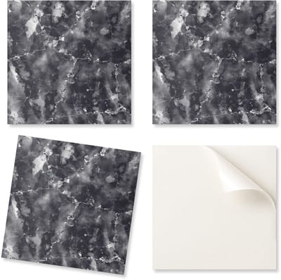 Verpakking van vinyl wandtegels met marmerpatroon en aderen, 20x20x20 cm