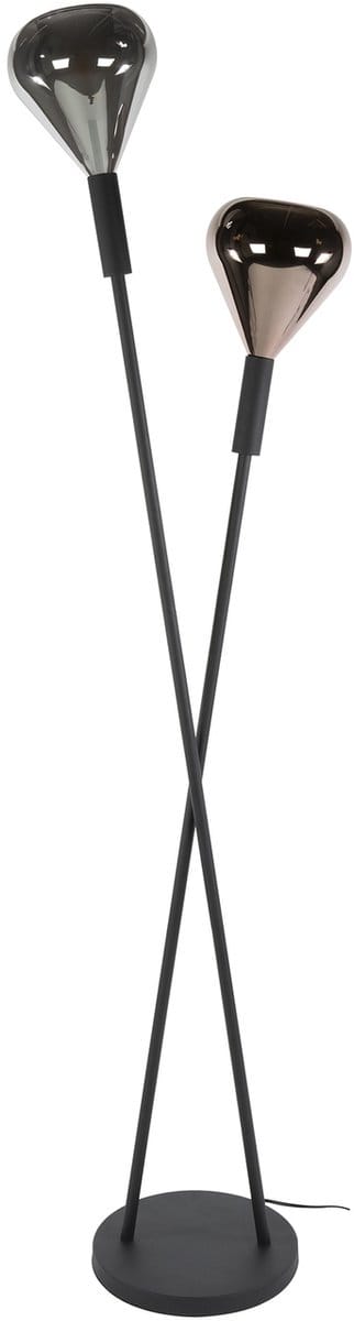 Giga Meubel Vloerlamp Wings - Zwart - 2-Lichts - 30x30x175cm