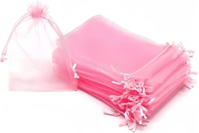 Organza Tassen 10 x 15 cm - Set van 50 Trekkoord Tassen voor Trouwen, Snoepjes en Sieraden