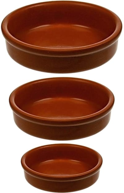 Voordeelset van 12x stuks creme brulee of tapas bakjes van steen 4 x 5 cm - 4x 7 cm - 5x 10 cm - vaatwasser geschikt
