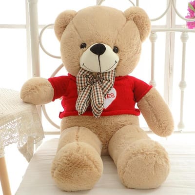 Amerikaanse Grote Beer Pop Grote Maat Teddybeer Pluche Speelgoed Knuffelbeer Lintbeer Schattige Grote Beer Cadeau Cadeau voor Vriendin 80cm