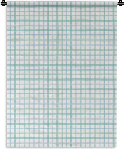Wandkleed - Wanddoek - Pastel - Patronen - Blauw - 150x200 cm - Wandtapijt