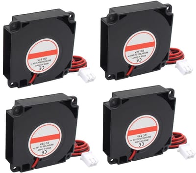 4 Stuks 3D Printer Ventilator DC 24V 4010 Borstelloze Stille Koelventilator 40x40x10mm voor Verbeterde Koeling en Prestaties van 3D Printers