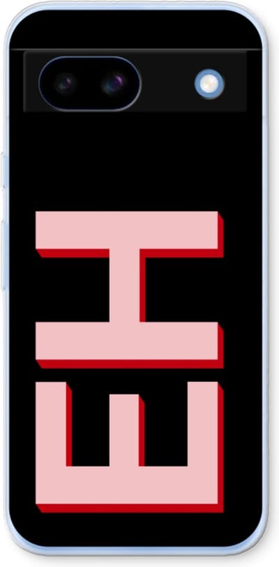 Gepersonaliseerd - Case Company® - Hoesje geschikt voor Google Pixel 8a hoesje - Monogram - Soft Cover Telefoonhoesje - Bescherming aan alle Kanten en Schermrand