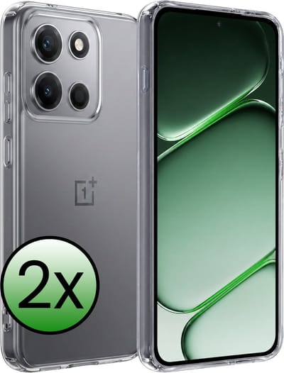 Hoesje 2 Stuks - Geschikt voor OnePlus Nord 6 - Sterk & Shockproof - Case Siliconen - Back Cover - Telefoon Hoes - Transparant