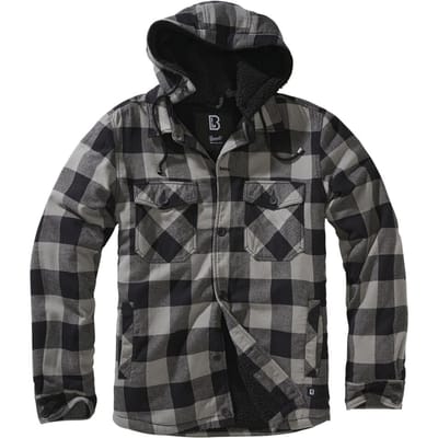 Brandit Lumberjacket Hooded Heren Tussenseizoensjas - zwart - M