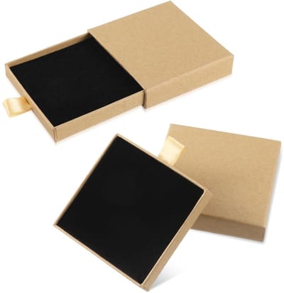 Dailygoody - Sieraden Geschenkdoos - Kartonnen Opbergdozen - Lichtbruin - Organiser voor Sieraden - Perfect voor Cadeaus - Geschikt voor Verjaardagen ..