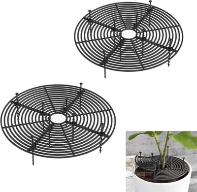 Plantenbescherming voor Bloempotten - 2 Stuks Beschermroosters voor Binnen en Buiten in 30 cm