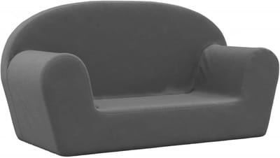 Kinderbank 2-zits - Speelbank peuters - Ontspannen en spelen - Afneembare hoes - 84 x 45 cm - Antraciet