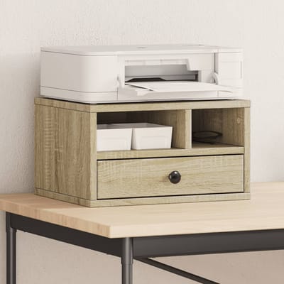 vidaXL - Printerkastje - 40x32x22,5 - cm - bewerkt - hout - sonoma - eikenkleurig