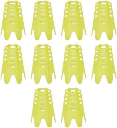 Golf Tees - Golf Trainings Tees - Golf Oefenen - Milieuvriendelijk Kunststof - 10 Stuks - Geel