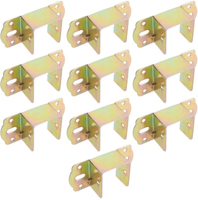 Dailygoods- Beugel 10 Stuks - Metalen Vierkante Beugel - Bed Ondersteuning - IJzeren Beugels - Duurzaam en Roestvrij - 90 Graden Hoek - Bedbeugels