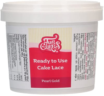 FunCakes Cake Lace Ready to Use Parel Goud 200g