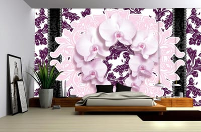Flowers Floral Pattern Photo Wallcovering