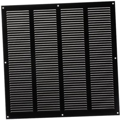Ventilatierooster 400 x 400 mm - Zwart Metaal met Insectenbescherming en Luchtcirculatie