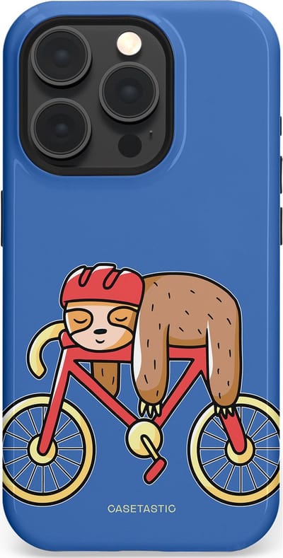 Casetastic hoesje geschikt voor Apple iPhone 15 Pro - MagSafe - Dubbellaagse bescherming - Lui op reis - Fashion Case - Lavendel