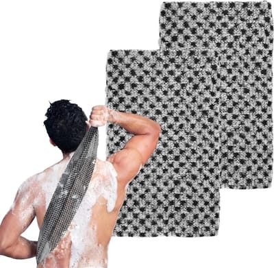 Exfoliërende Douchehanddoeken Set van 2, 100 x 23 cm, Antibacterieel en Extra Lang voor Lichaamsreiniging en Massage, Ideaal voor Mannen en Vrouwen