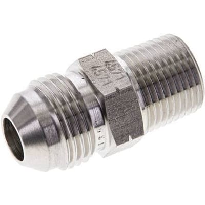 JIC  Dubbele Nippel UNF 3/4''-16 X 3/8'' NPT RVS 210bar