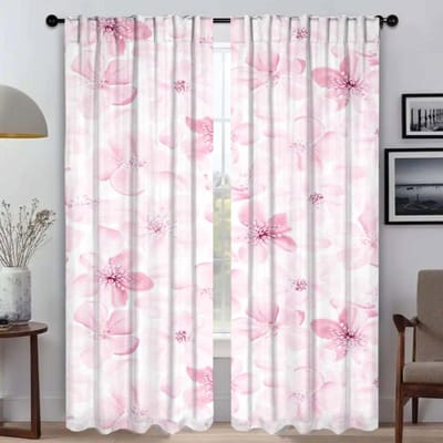Bloemen Halloween Decoratie Scheidingswand Moderne Woonkamer Gordijnen voor Camera Huis Interieur Gordijnen 2 Stuks Verduisterend Gordijn W50xH70cmx2pcs-CL