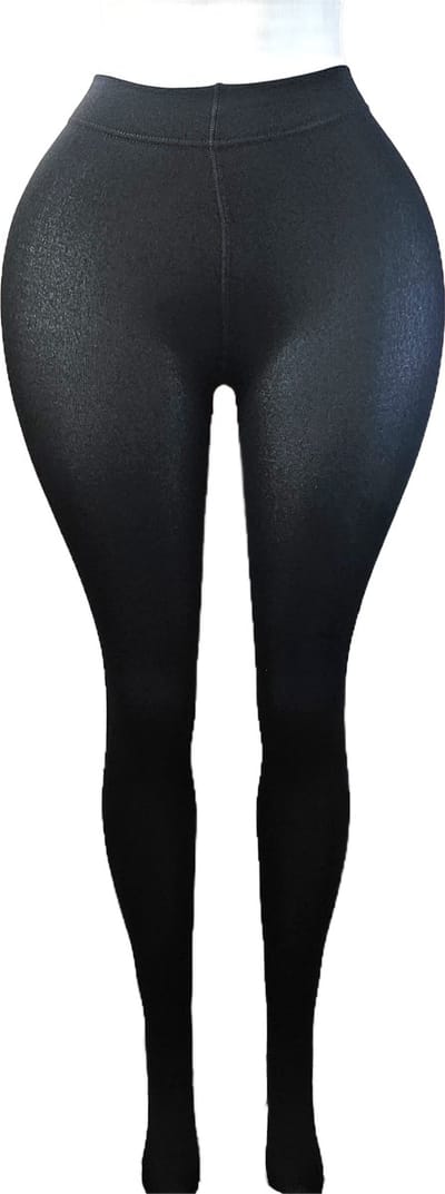 BamBella ® - Panty - maat S/M - Dikke winter maillot fleece thermo pantys Dames - Onesize - lingerie zwart