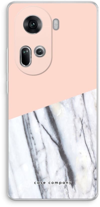 Case Company® - Hoesje geschikt voor Oppo Reno 11 hoesje - A touch of peach - Soft Cover Telefoonhoesje - Bescherming aan alle Kanten en Schermrand