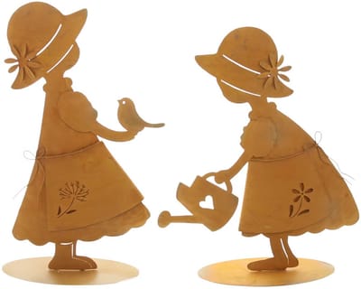 Decoratieve meisjes set van 2 roest