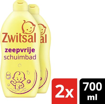 Zwitsal Zeepvrij Schuimbad Baby - 2x700 ml