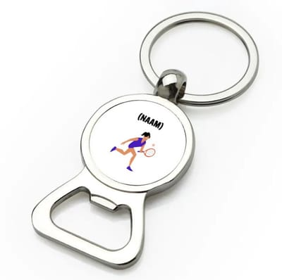 Akyol - tennis met eigen naam flesopener - Tennis - tennisser - sport - 9 bij 3 cm