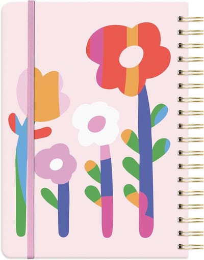 Ongedateerde planner, Dagelijkse, wekelijkse en maandelijkse planner met stickers, Orange Circle Studio 17 maanden kalender, 7 x 9,6 inch, ideaal voor school en kantoor, Tri-Tab Planner, Faire