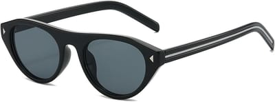 Kleine Ovale Cat Eye Zonnebril voor Vrouwen Mannen Trendy Smalle Ronde Cateye Shades