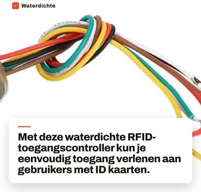 Dailygoods- Toegangscontroller Waterdicht - RFID-Toegangscontrolelezer - Wiegand 26/34 - Ondersteunt ID/IC Kaarten - Corrosiebestendig ABS - Mini-body Installatie - RFID-lezer