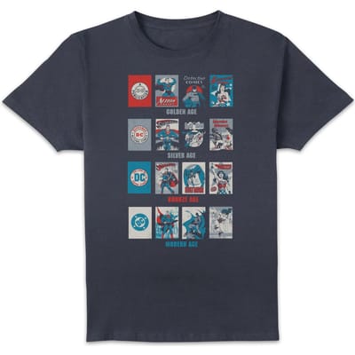 DC Comics Justice League Through The Ages Unisex T-Shirt - Navy - L