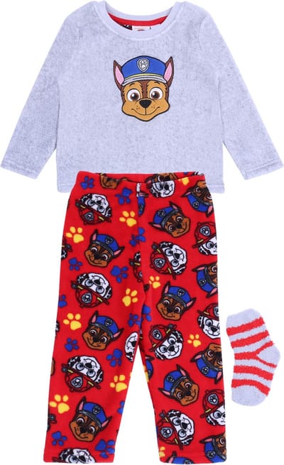 Rood-grijze pyjama + sokken PAW PATROL / 104cm