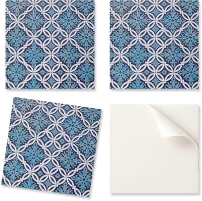 Zelfklevende vinyltegels met geometrisch patroon en bloemenmotief, 20x20x20 cm