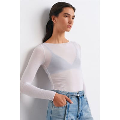 Slim Fit Bootneck Lange Mouw Gebreide Blouse