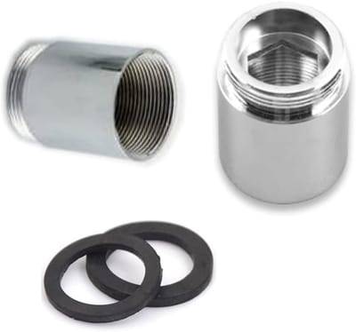 2 Stuks Messing Kraanadapters, 22mm NPT Mannelijk naar Mannelijk Draad, Waterfilter Adapter voor Keuken- en Badkamerkranen