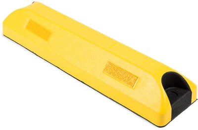 Rubbermagazijn - PVC wielstopper - Geel - LxBxH=540x150x101mm - Parkeerstopper - Parkeerplaats bescherming