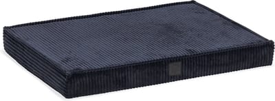 Designed by Lotte Benchkussen Ribbed - Hondenkussen - Orthopedisch - Ribbed stof - Antraciet - 76x53x8 cm