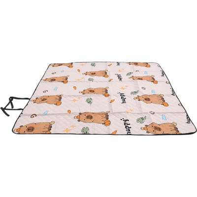 Couverture de Pique-nique Imperméable Résistante à l'Humidité Épaisse Portable Pliable Tapis de Pique-nique pour Activités en Plein Air 200x200cm / 78.7x78.7in