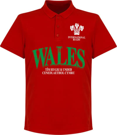 Wales Rugby Polo - Rood - XXXXL