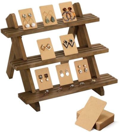 Dailygoody - Displaystandaard voor oorbellen - Houten sieradenhouder