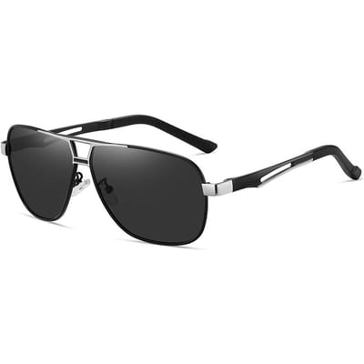 Dubbele Balken Frame Vierkante Bijziendheids Zonnebril Voor Mannen Anti-Reflectie Autorijden Vissen Bril op Recept 0 -0.5 -0.75 Tot -6.0 Myopia -5.5