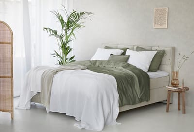 Dreamers Den - Mousseline - Dekbedovertrek - 140x220 cm - Olijf Groen - Groen